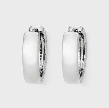 Silver-toned hoop earrings