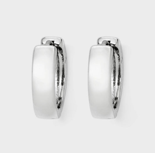 Silver-toned hoop earrings