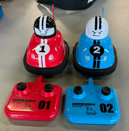 THRIFTY 70 - Sharper Image remote control ejecting bumper rivals red and blue - USED - FINAL SALE - NO RETURNS - AS IS
