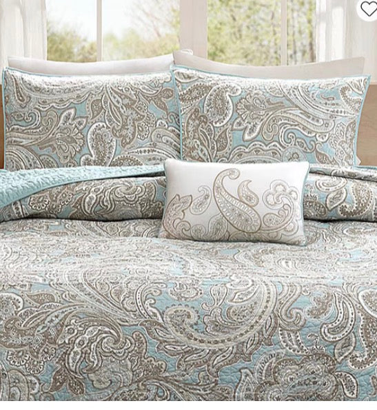 Madison Park Pure Dermot 4-Pc Cotton Quilt Set With Throw Pillow king/ cal king