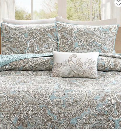 Madison Park Pure Dermot 4-Pc Cotton Quilt Set With Throw Pillow king/ cal king
