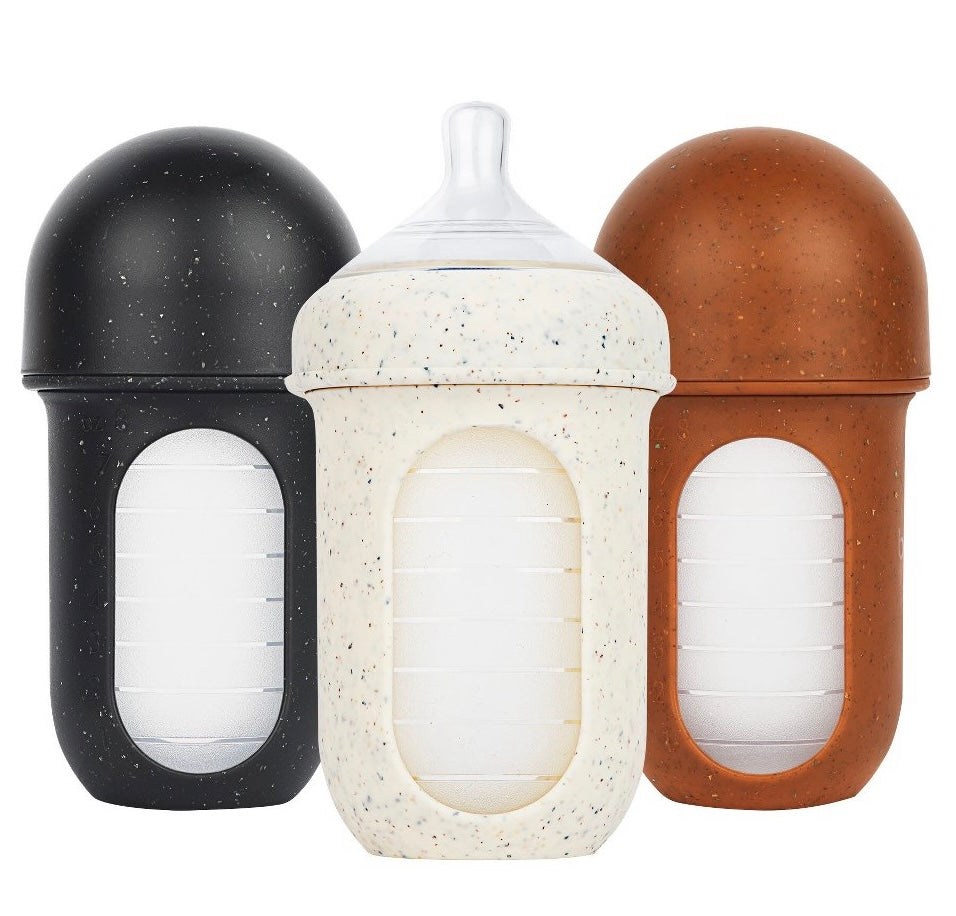 Baby Bottles with Collapsible Silicone Pouch - 8 fl oz/3pk - Speckle