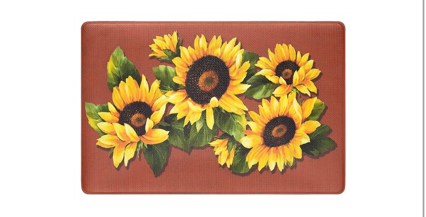 Achim Black Eyed Susan Anti-Fatigue 18"X30" Kitchen Mat
