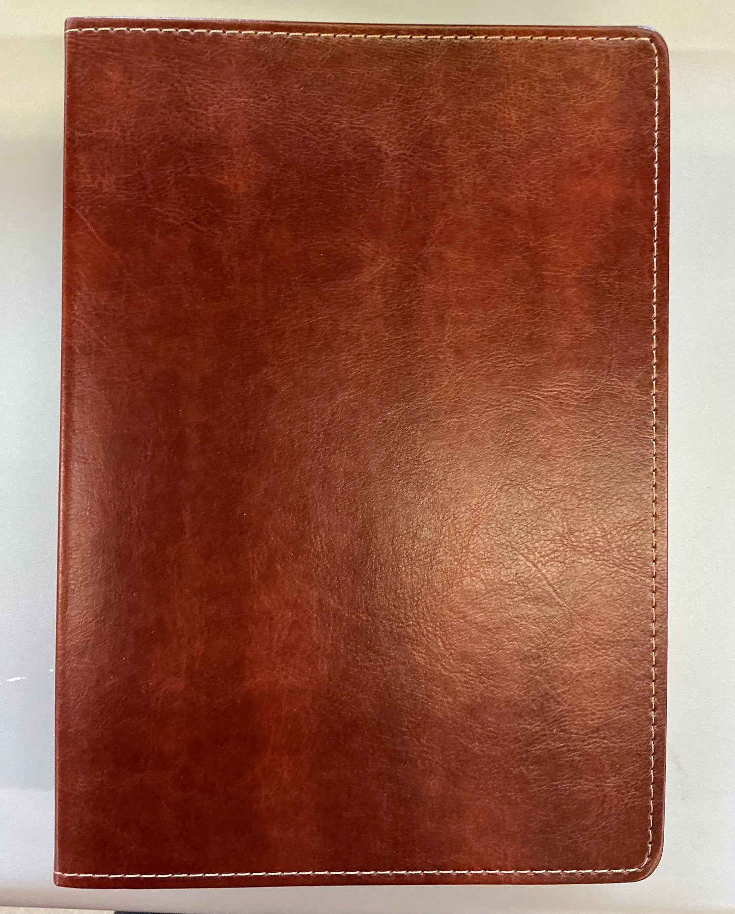 192-page leatherette notebook in dark brown