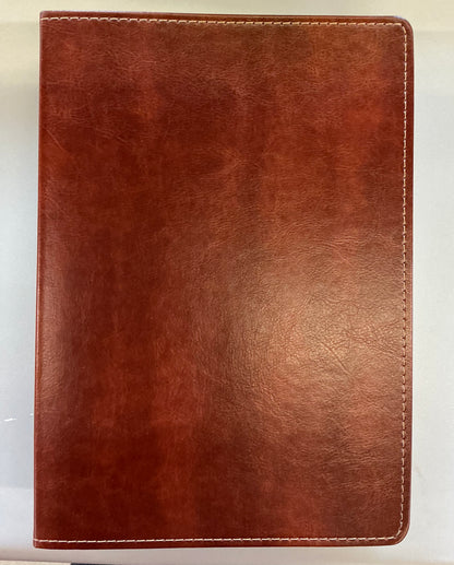 192-page leatherette notebook in dark brown