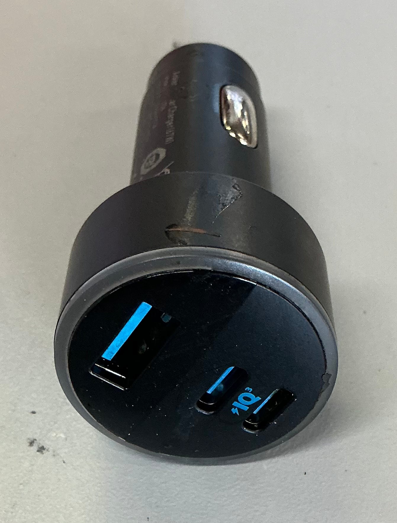 THRIFTY 70 - Anker 3-port 67W car charger with 3’ USB-C to USB-C cable - AS IS - OPEN BOX - USED - FINAL SALE - NO RETURNS
