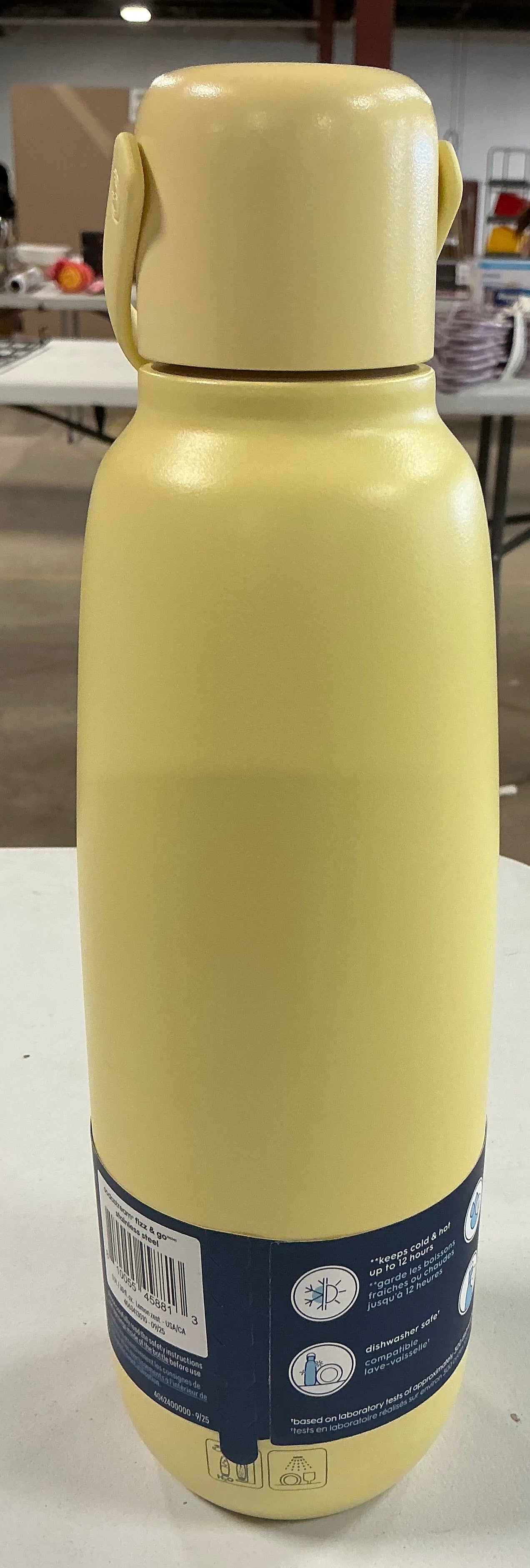 SodaStream 30.4fl oz fizz & go insulated stainless steel carbonating bottle - lemon