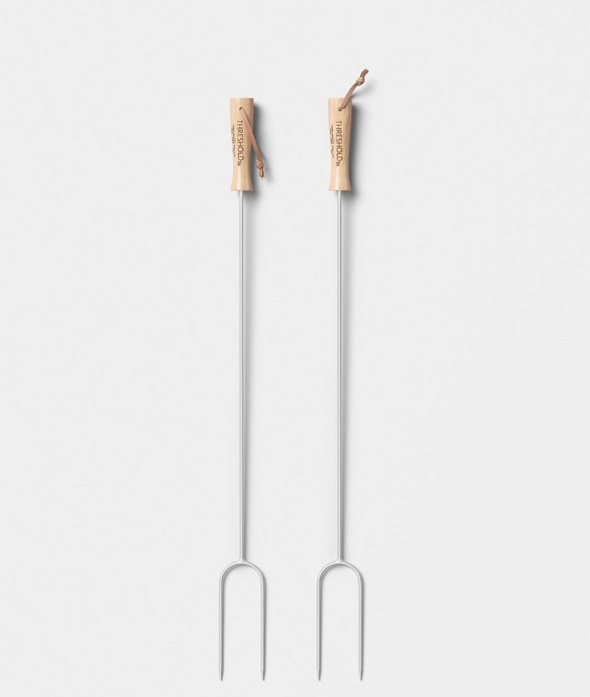 2pc marshmallow roasting log tong sticks gray - PICK UP ONLY