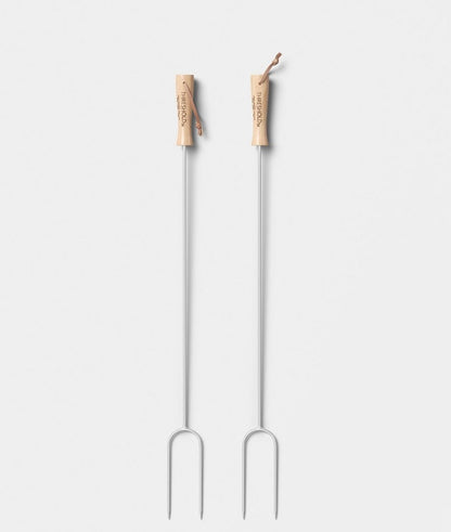 2pc marshmallow roasting log tong sticks gray - PICK UP ONLY