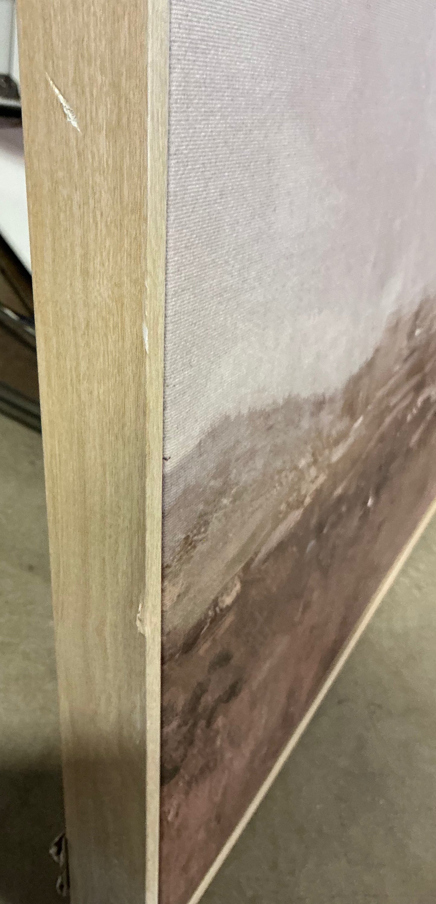 THRIFTY 70 - 36x36” plains framed wall canvases, beige frame - AS IS - DAMAGES - FINAL SALE - NO RETURNS - PICK UP ONLY