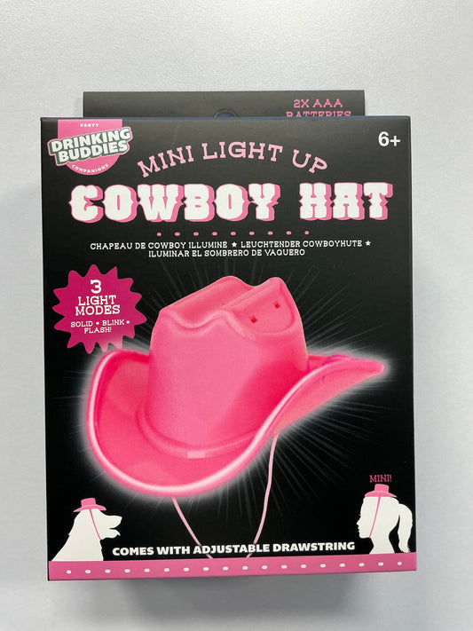 Mini Light up Cowboy Hat - Pink