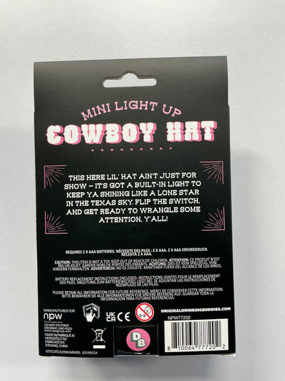 Mini Light up Cowboy Hat - Pink