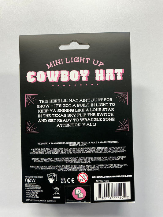 Mini Light up Cowboy Hat - Pink