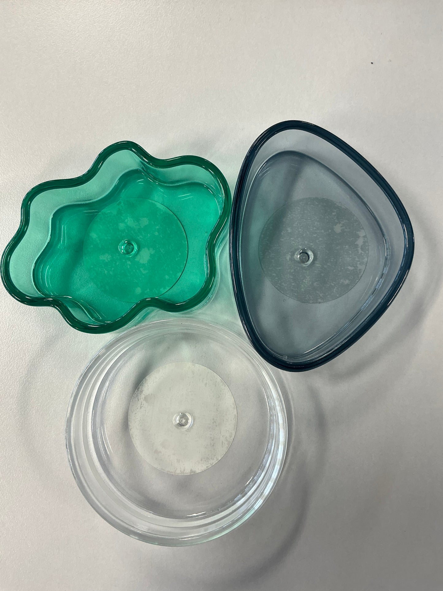 3pc Trinket set (clear,green,blue) (clearance)