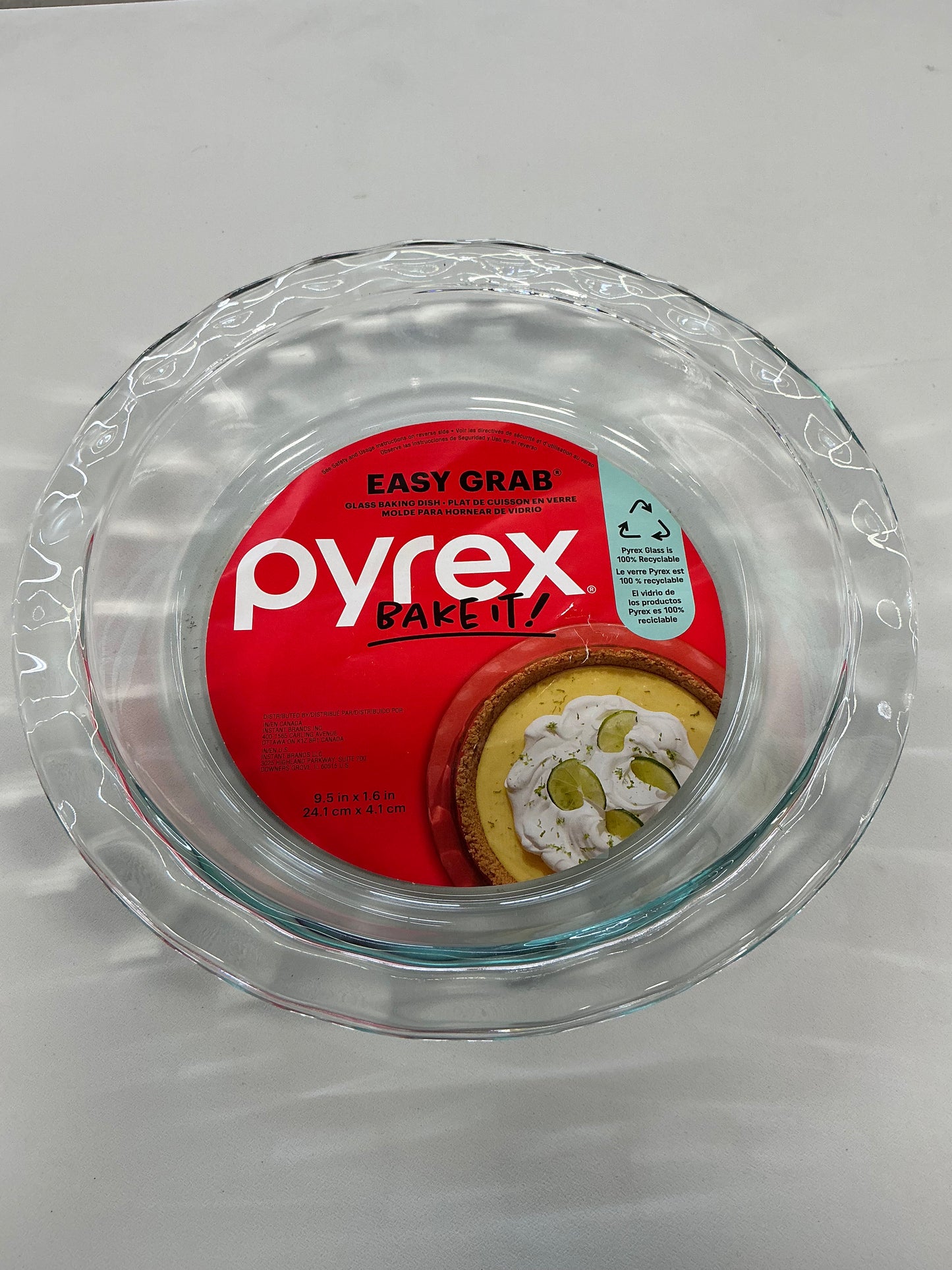 Glass Pie Plate 9.5", Pyrex