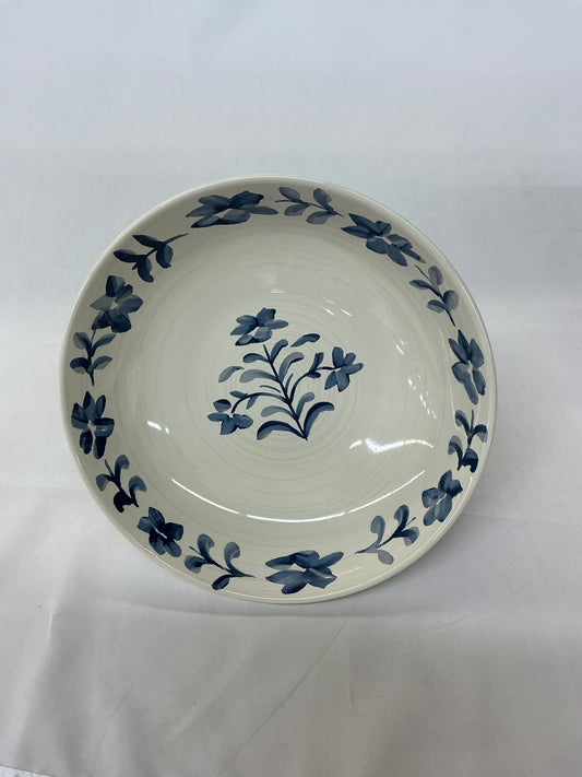 Stoneware Serving Bowl White/Blue, 59.7 fl oz,