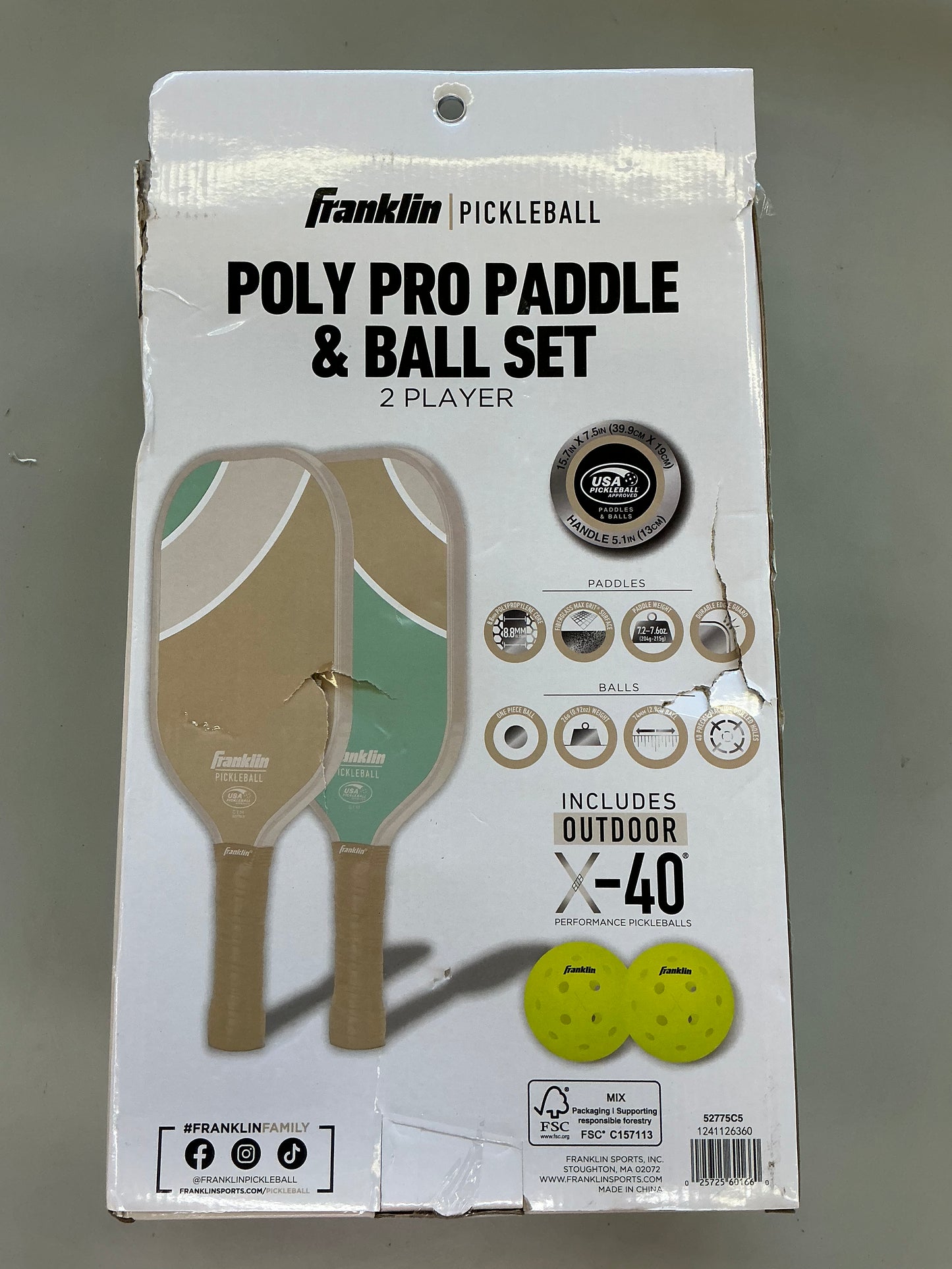 Franklin Pickleball Poly Pro Paddle & Ball Set