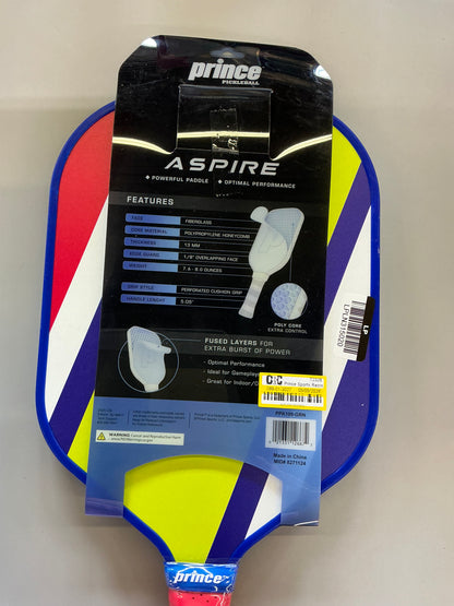 Prince Pickleball Aspire Paddle Retro Red/Green/Blue