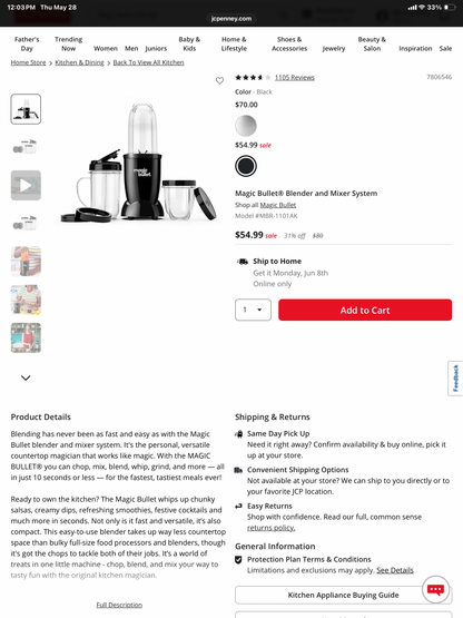 Magic Bullet® Blender and Mixer System - Open Box