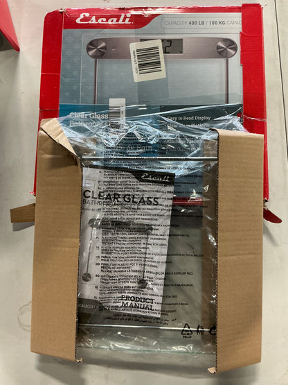 Escali Glass And Chrome Digital Display Bathroom Scale - Open Box