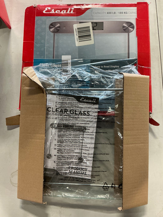Escali Glass And Chrome Digital Display Bathroom Scale - Open Box