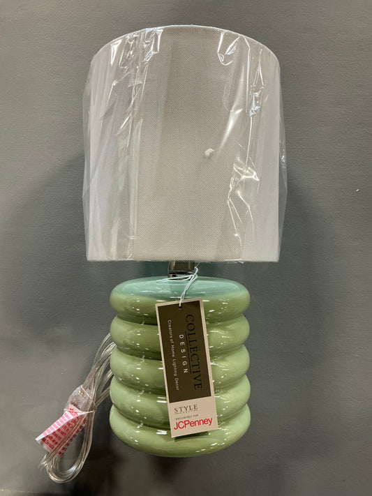 Collective Design By Stylecraft Stacked Green Ceramic Table Lamp - Out of Box