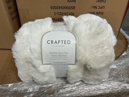Bubble Faux Fur Throw Blanket 50x60
