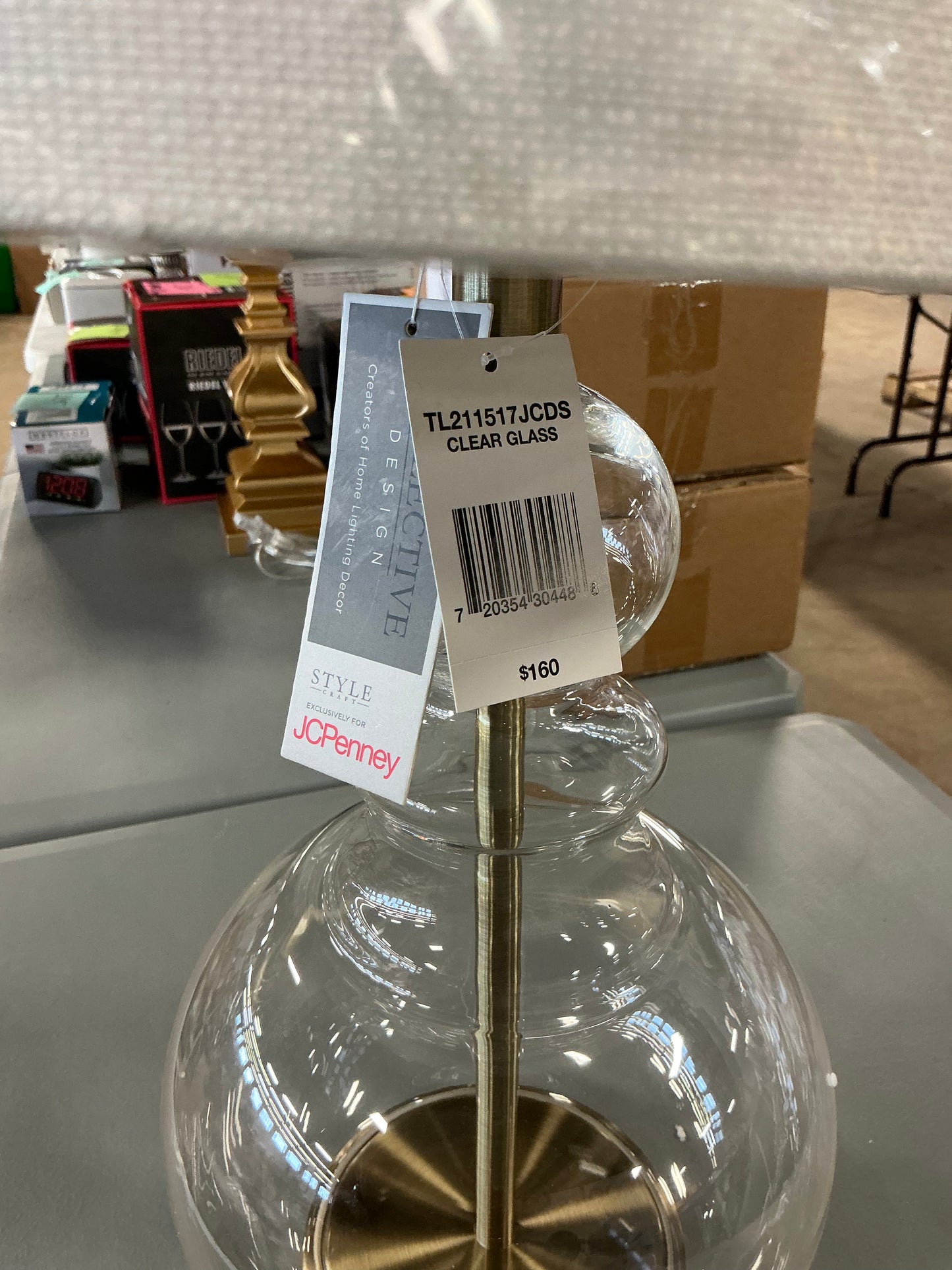 Stylecraft Glass Gourd Table Lamp - Out of Box