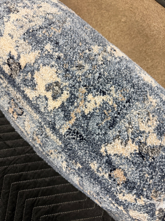 Navy/ Cream Rug 6x9