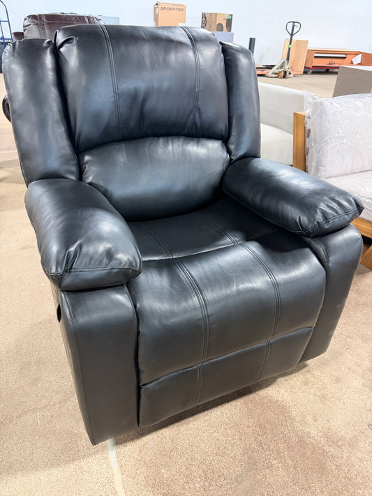Black Faux Leather Chair - does not recline