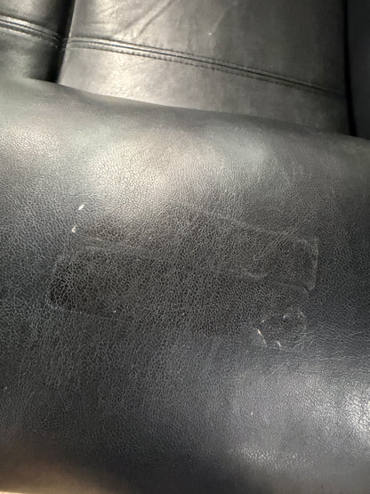 Black Faux Leather Chair - does not recline