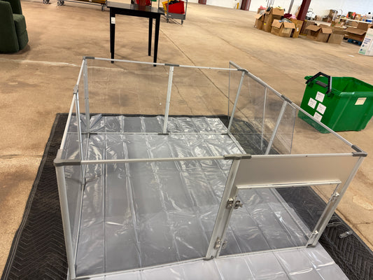 Acrylic & Metal Exercise Pen With Door