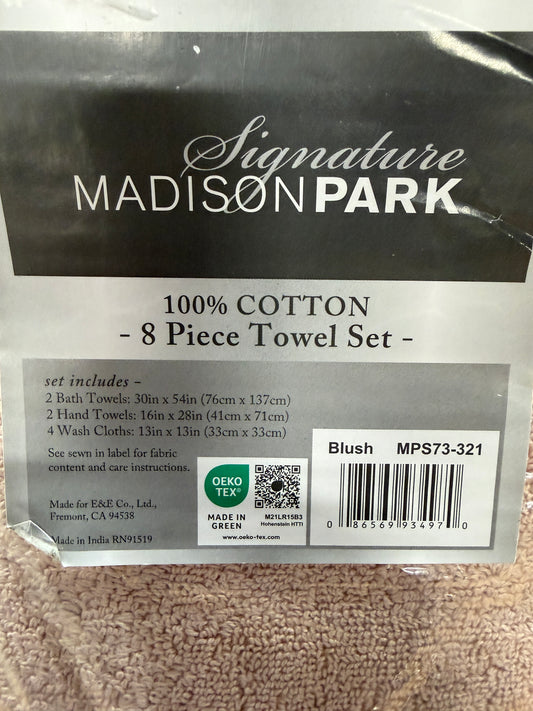 Madison Park Signature 8 pc towel set - blush