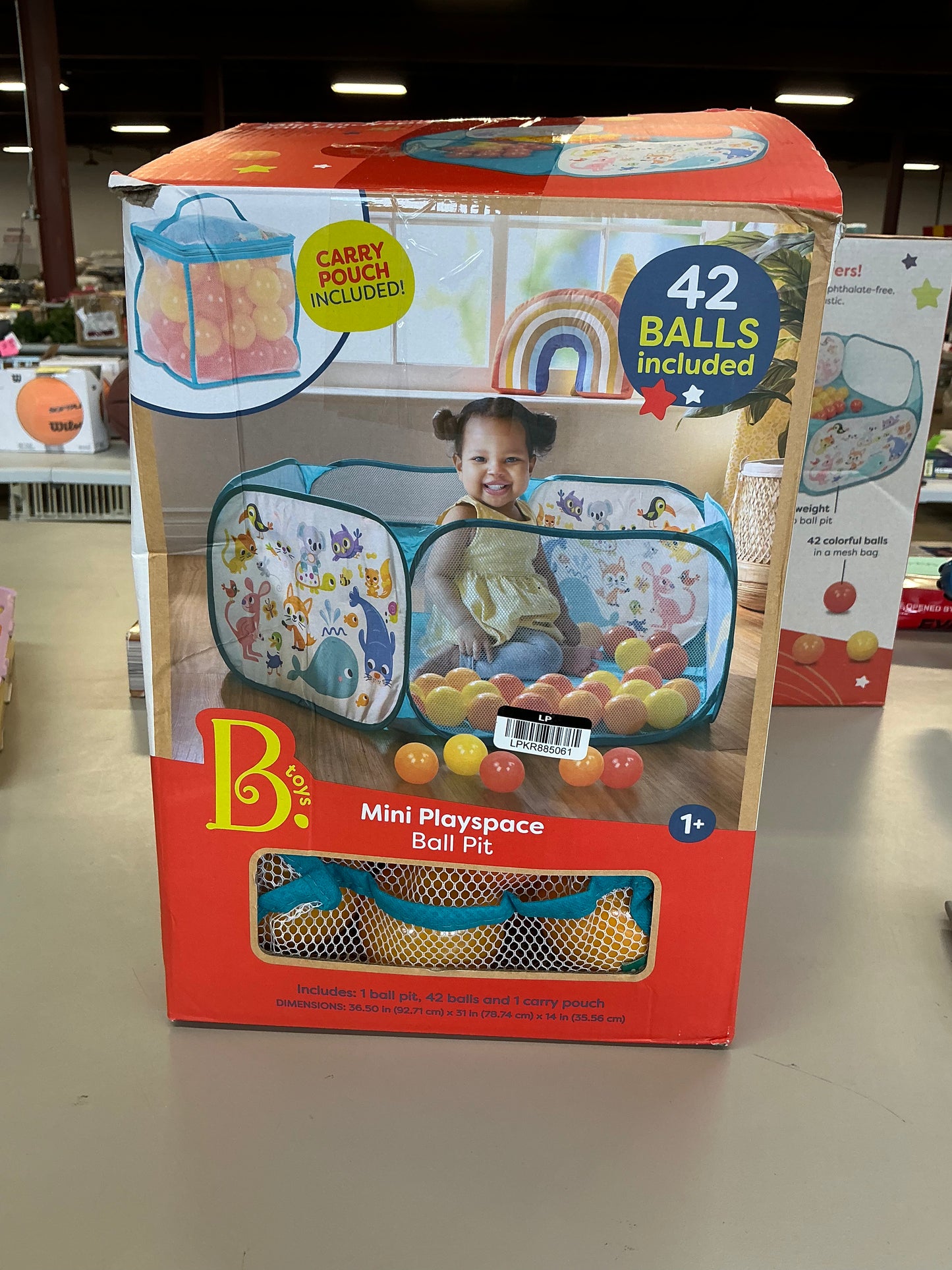 B. Toys mini play space ball pit - As-is missing 3 balls