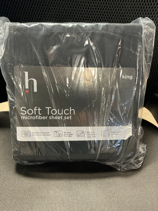 Home Expressions king size Soft Touch microfiber sheet set in black