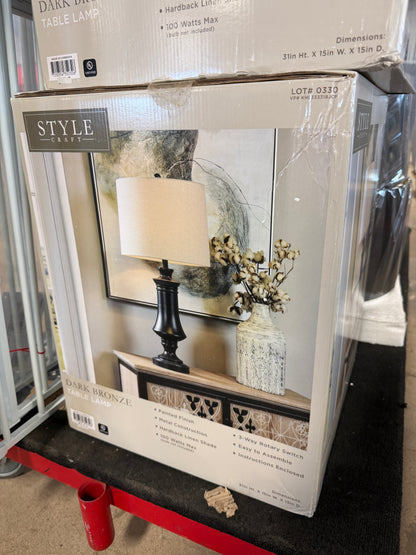 Stylecraft 31" Chess Piece Steel Table Lamp