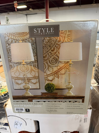 Stylecraft 34.25" Chantilly 2-pc. Lamp Set