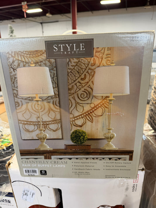 Stylecraft 34.25" Chantilly 2-pc. Lamp Set