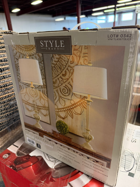 Stylecraft 34.25" Chantilly 2-pc. Lamp Set