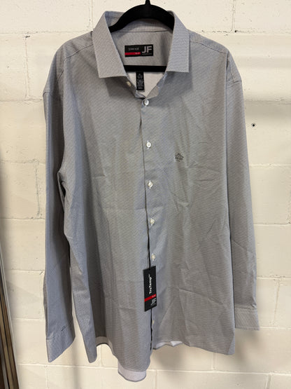 Men’s Slim Stretch JF Button Down - Gray Mini Geo - Size XL
