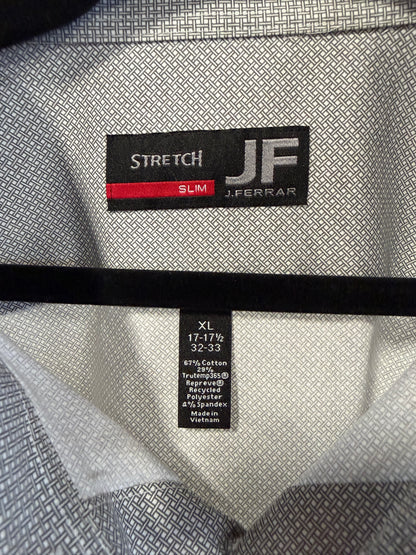 Men’s Slim Stretch JF Button Down - Gray Mini Geo - Size XL