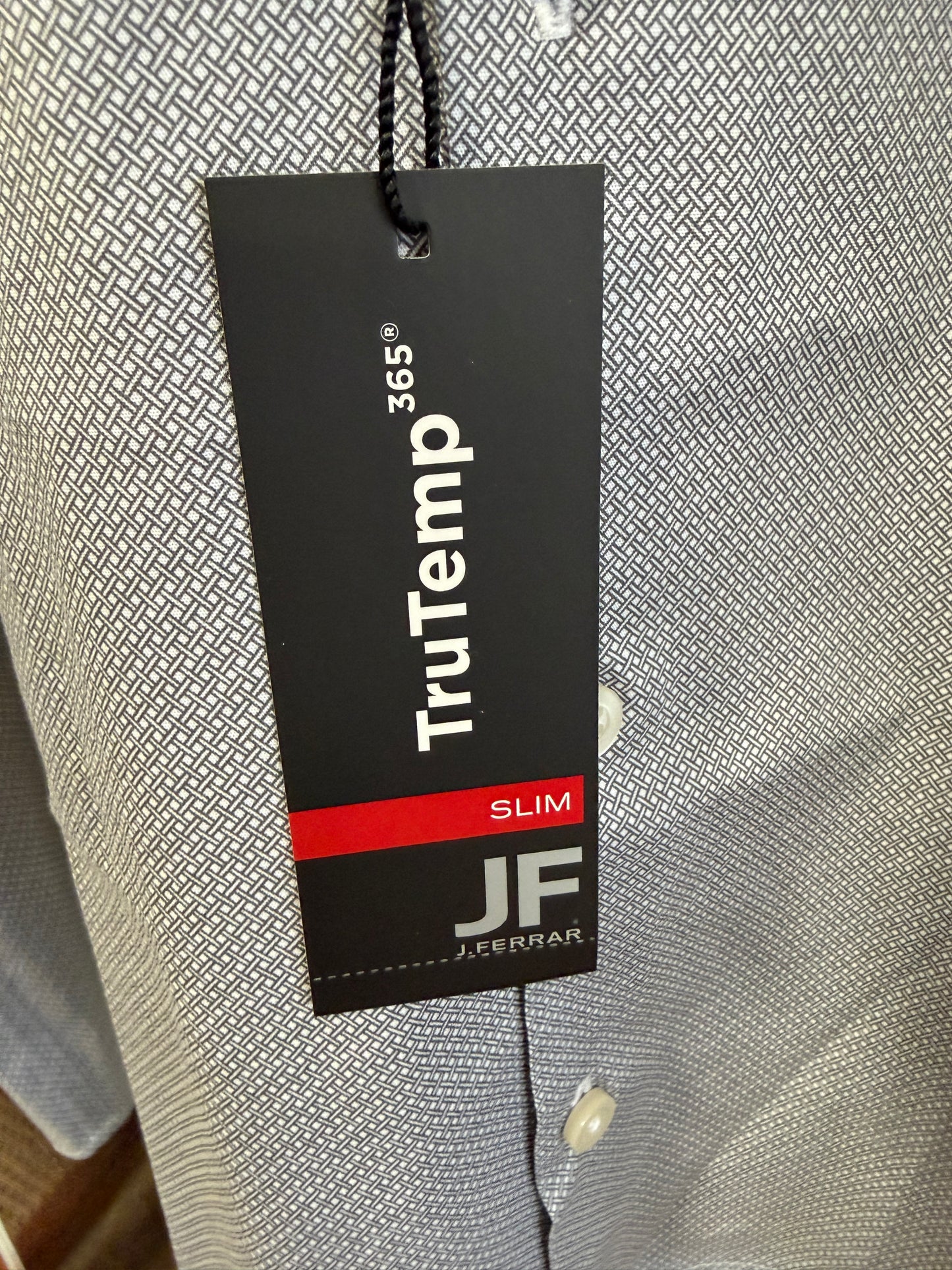 Men’s Slim Stretch JF Button Down - Gray Mini Geo - Size XL
