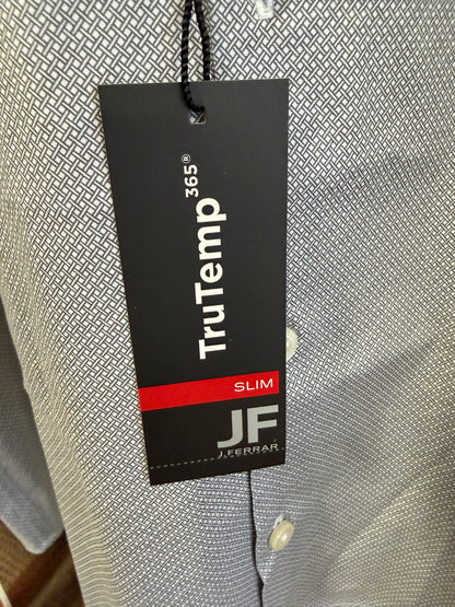 Men’s Slim Stretch JF Button Down - Gray Mini Geo - Size XL