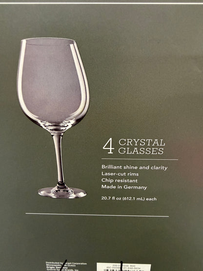Vienna Crystal Red Wine Glasses 20oz - Set of 4