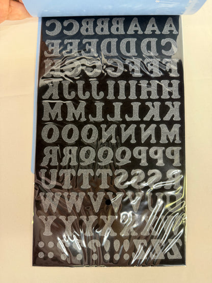 Iron on letters - 3 Full Sets Per pack - 258 total Stickers per set