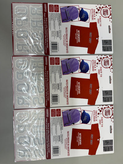 Iron On Letters - 3 Full Sets Per Pack - 147 total stickers per set
