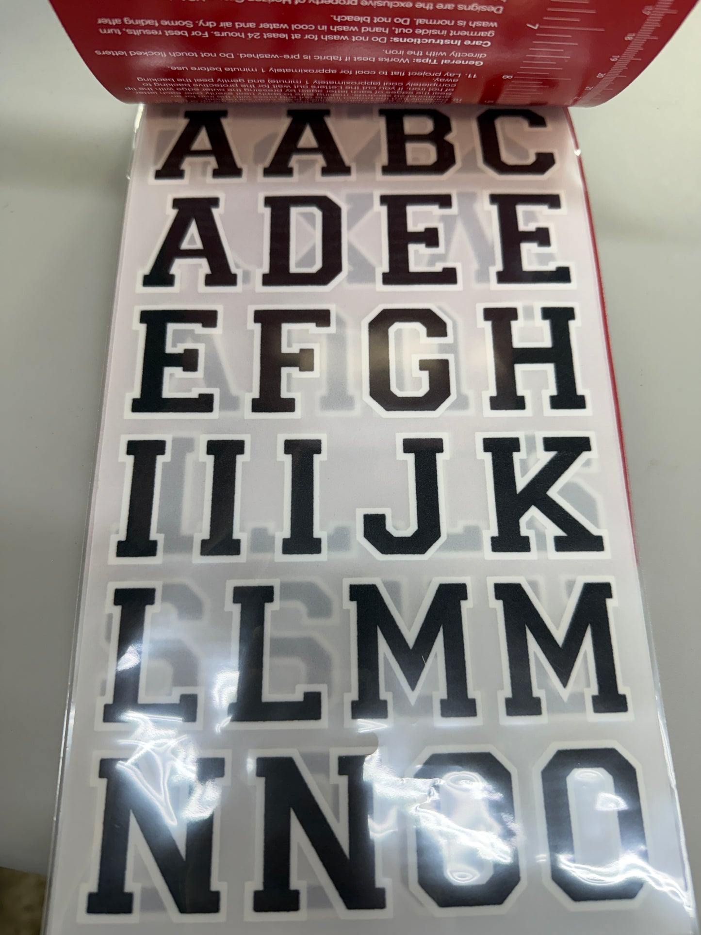 Iron On Letters - 3 Full Sets Per Pack - 147 total stickers per set