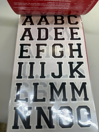 Iron On Letters - 3 Full Sets Per Pack - 147 total stickers per set