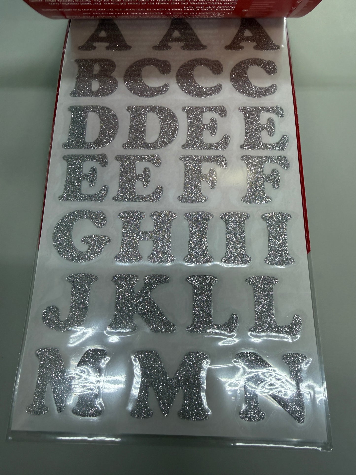 Iron On Letters - 3 Full Sets Per Pack - 162 total stickers per set