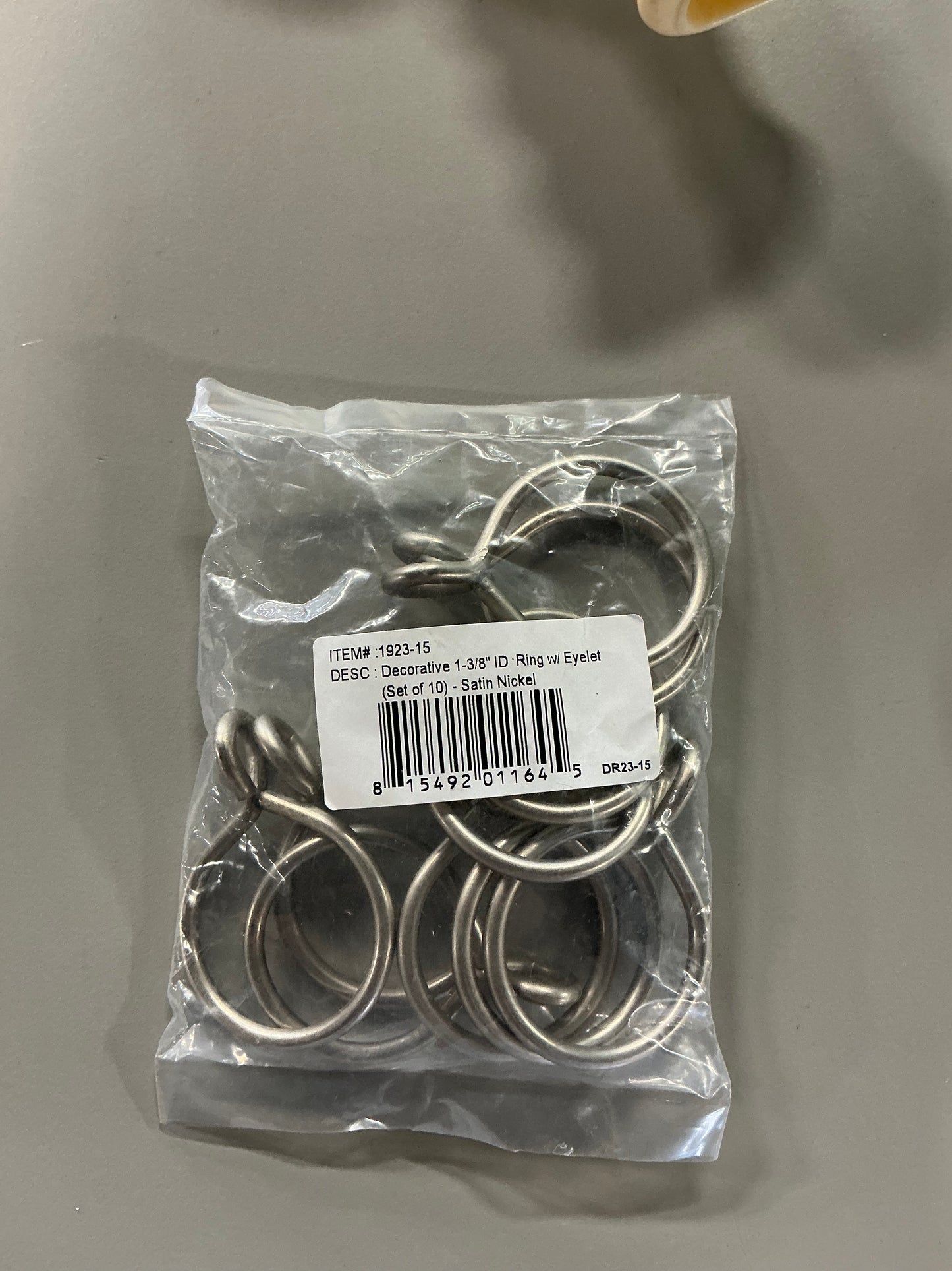Rod Desyne Set of 10 1¾" Curtain Eyelet Rings color satin nickel